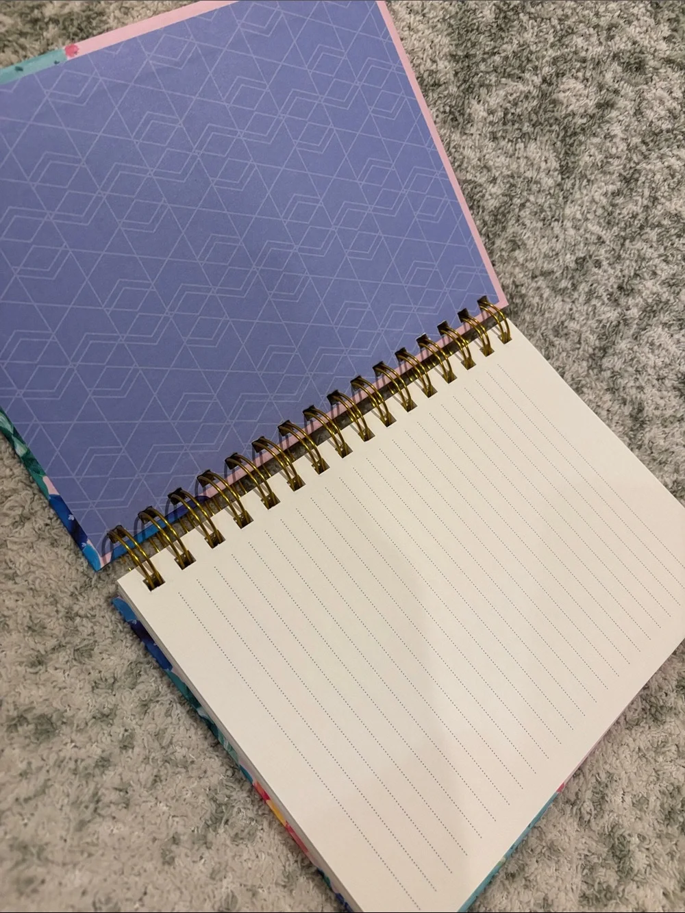 Clementine Pink Cactus Floral Spiral Writers Journal Notebook NWT ~160 lined pgs